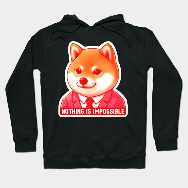 Nothing Is Impossible Shiba Inu Hoodie by Plushism